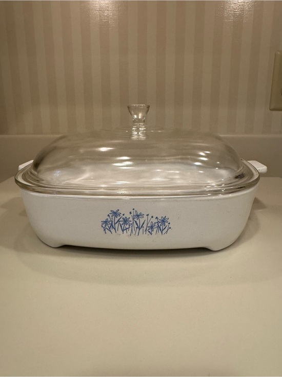 Corningware Other - Vintage Corning Blue Daisy Casserole Made For Sears